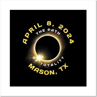 Mason Texas Solar Eclipse Totality April 8 2024 Posters and Art